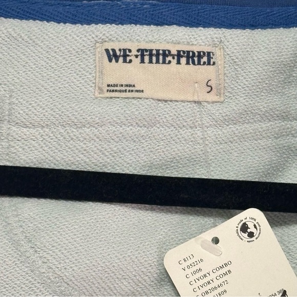 NWT We The Free Royals Hoodie Jacket S Ivory Combo Embroidered Oversized - Picture 11 of 13